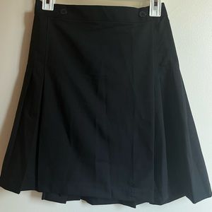 American Apparel Pleated A Line Skirt Black Wrap Small